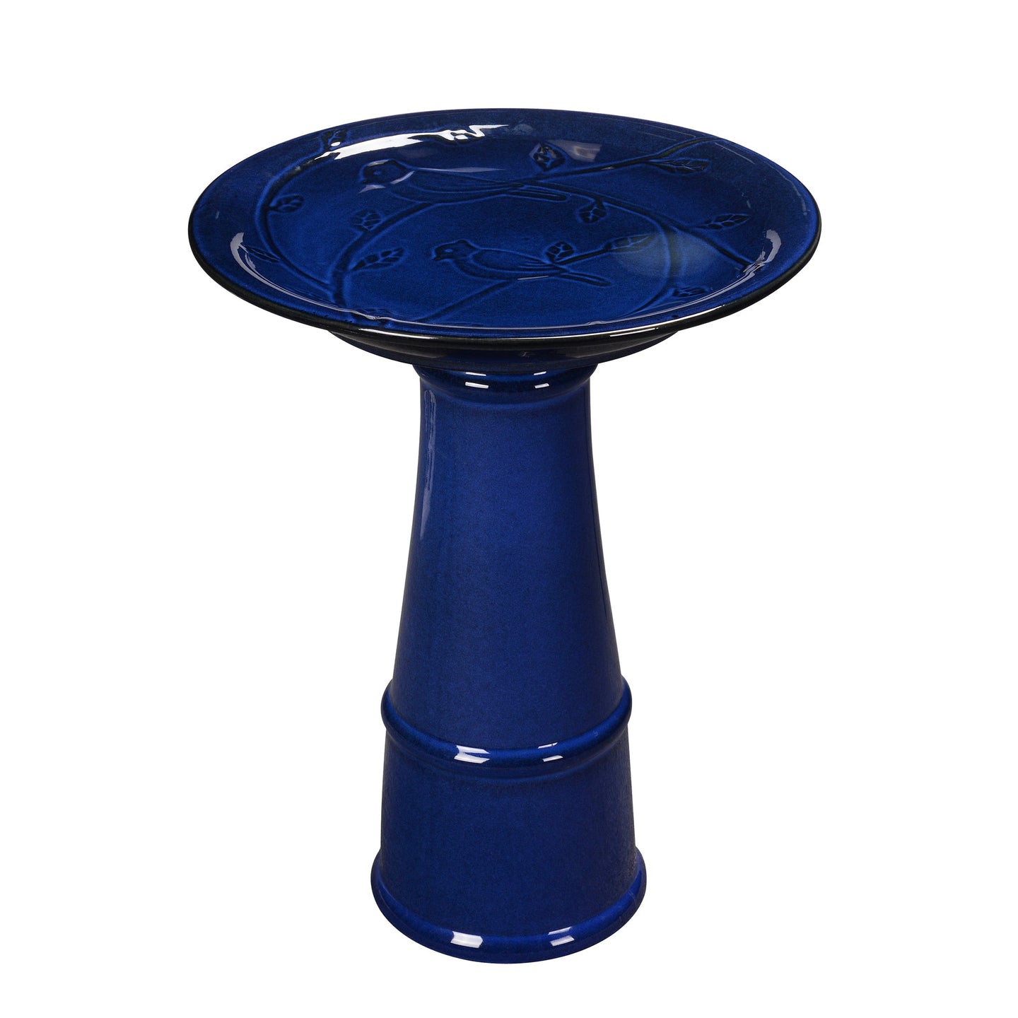 78414-05 -  Ceramic Birdbath - Blue Tranquility HI-LINE GIFT