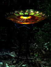 Load image into Gallery viewer, Solar Floral Glass Bird Bath with Stand

