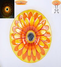 Load image into Gallery viewer, Solar Floral Glass Bird Bath with Stand
