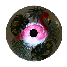 Load image into Gallery viewer, Solar LED Verdant Glass Bird Bath with Stand - Flamingo
