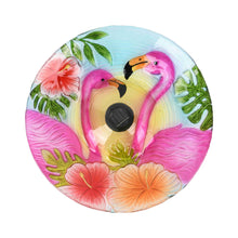 Load image into Gallery viewer, Solar Led Verdant Glass Bird Bath With Stand - Flamingo
