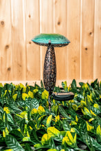 Load image into Gallery viewer, Metal And Glass Solar Mushroom Stake with LED - Blue
