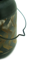 Load image into Gallery viewer, 5In Solar Black And Yellow Wave Metal Lantern with Ww LED

