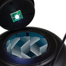 Load image into Gallery viewer, 9In Solar Black And Blue Wave Metal Lantern with Ww LED
