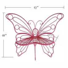 Load image into Gallery viewer, 78617-PK - Pink Metal Butterfly Chair: Charming Outdoor Elegance
