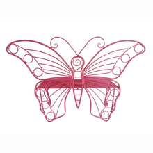 Load image into Gallery viewer, 78620-PK - Pink Metal Butterfly Bench: Enchanting Outdoor Charm
