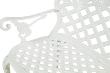 Load image into Gallery viewer, White Lattice Design Garden Bench 42.5 Inch Long
