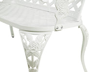 Load image into Gallery viewer, White Lattice Design Garden Bench 42.5 Inch Long
