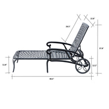 Load image into Gallery viewer, 78663-BK -  Garden Grace- Black Cast Aluminium Garden Bench
