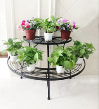 Load image into Gallery viewer, Black Semi-Circle Plant And Display Stand
