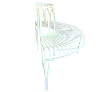 Load image into Gallery viewer, White Tree Wrap Garden Bench Semi-Circle
