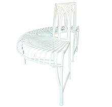 Load image into Gallery viewer, White Tree Wrap Garden Bench Semi-Circle

