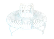 Load image into Gallery viewer, White Tree Wrap Garden Bench Semi-Circle
