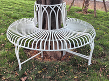 Load image into Gallery viewer, White Tree Wrap Garden Bench Semi-Circle
