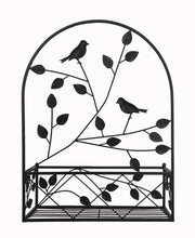 Load image into Gallery viewer, Black Metal Hanging Plant Holder 2 Pcs Set Outdoor Wall Decor

