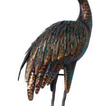 Load image into Gallery viewer, Metal Chrome Heron Decorative Garden Statue Set
