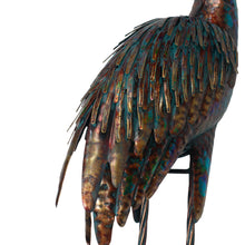 Load image into Gallery viewer, Metal Chrome Heron Decorative Garden Statue Set

