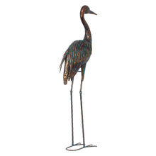 Load image into Gallery viewer, Metal Chrome Heron Decorative Garden Statue Set
