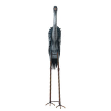 Load image into Gallery viewer, Metal Blue Heron Decorative Garden Statue
