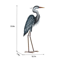 Load image into Gallery viewer, Metal Blue Heron Decorative Garden Statue
