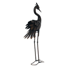 Load image into Gallery viewer, Metal Heron Decorative Garden Statue
