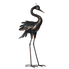 Load image into Gallery viewer, Metal Heron Decorative Garden Statue
