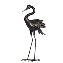 Load image into Gallery viewer, Metal Heron Decorative Garden Statue
