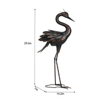 Load image into Gallery viewer, Metal Heron Decorative Garden Statue
