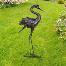 Load image into Gallery viewer, Metal Heron Decorative Garden Statue
