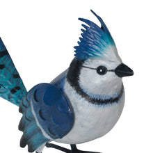 Load image into Gallery viewer, Metal Miniature Blue Jay Statue
