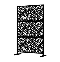 Load image into Gallery viewer, 72In Decorative Leaves Screen - Black (Two Boxes/Set)
