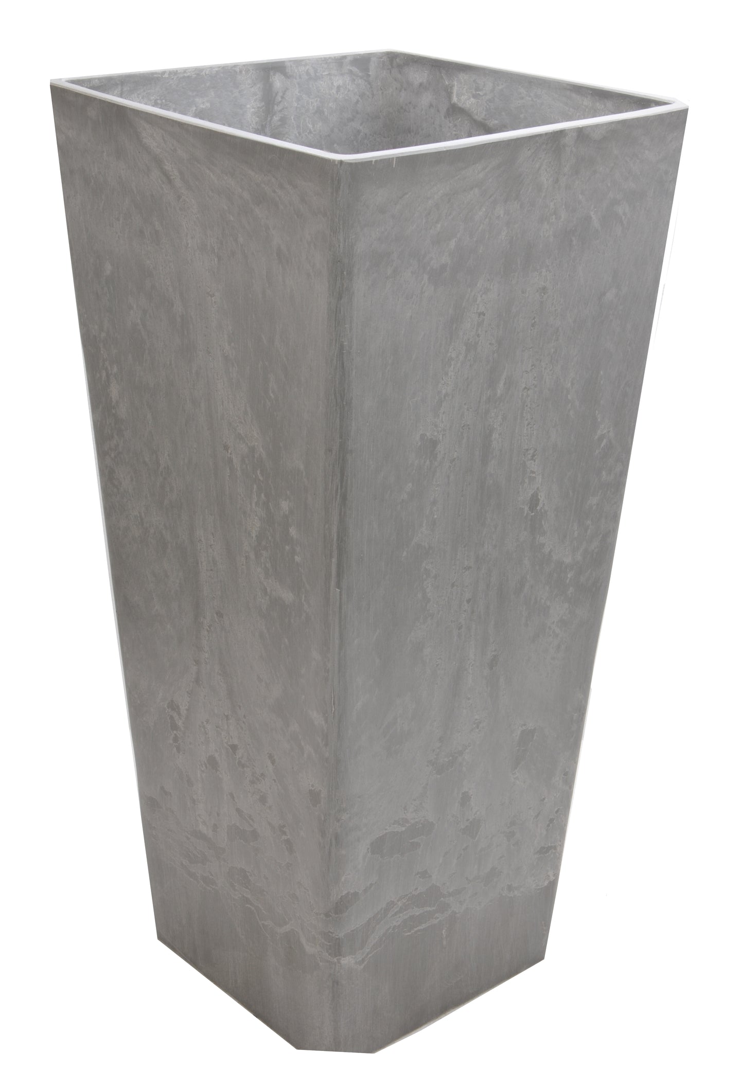 32In Square Plastic Planter - Grey