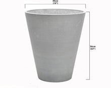 Load image into Gallery viewer, 22In Round Plastic Planter - Grey
