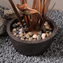 Load image into Gallery viewer, Tiered Leaves Stainless Metal Fountain Outdoor 35&quot; H
