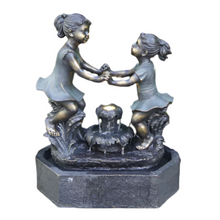 Load image into Gallery viewer, Girls Dancing Together - Bronze Finish - W/ Led
