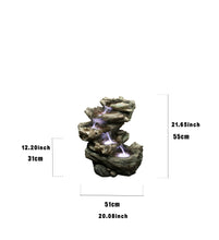 Load image into Gallery viewer, 4 Level Logs Fountain W/LED

