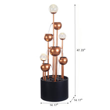 Load image into Gallery viewer, 79532-N -  Outdoor Metal Fountain with Glass Ball Accent and Warm White LED Lights HI-LINE GIFT
