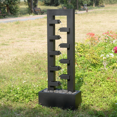 79532-R-BK -  Black Elegance - Outdoor Metal Fountain HI-LINE GIFT