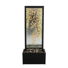 Load image into Gallery viewer, 79532-T-BK -  Enchanting Reflections - Outdoor Metal Leaves Mirror Fountain HI-LINE GIFT
