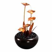 Load image into Gallery viewer, Elegant Zinc Metal Fountain with 4 Warm White LED Lights - Outdoor
