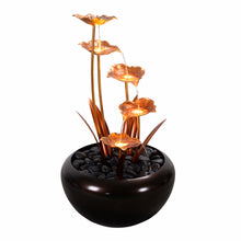 Load image into Gallery viewer, Elegant Zinc Metal Fountain with 4 Warm White LED Lights - Outdoor
