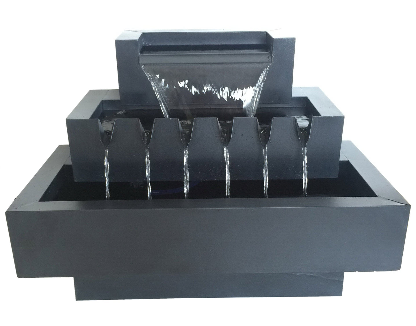 Multi-Level Rectangular Zinc Metal Fountain