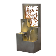 Load image into Gallery viewer, Metal Water Fountain with Bird Design and LED Lights - Outdoor
