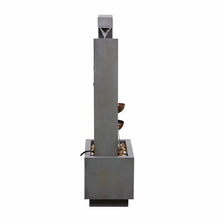 Load image into Gallery viewer, Steel Cups Fountain with Pump and River Stones - Outdoor
