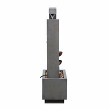 Load image into Gallery viewer, Steel Cups Fountain with Pump and River Stones - Outdoor
