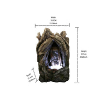 Load image into Gallery viewer, Treetrunk Waterfall Fountain with LED
