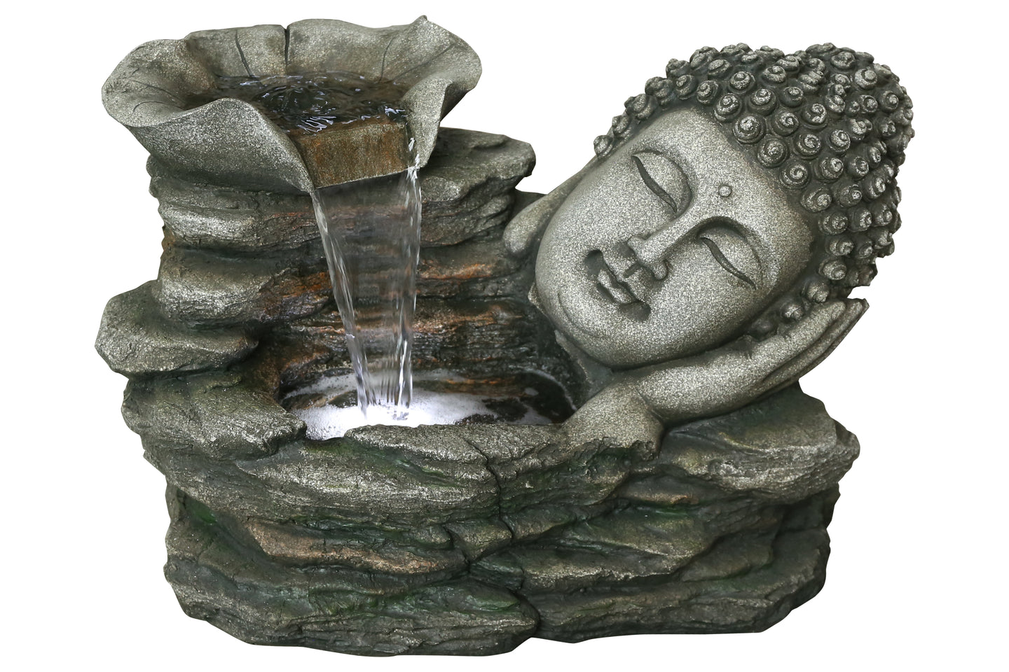 Resting Buddha W/ White Led