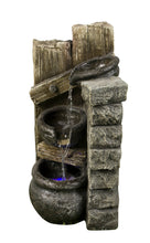 Load image into Gallery viewer, 2 Bowls Pouring Into 1 Fountain W/RGB LED
