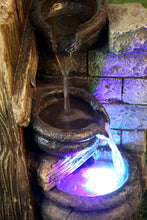 Load image into Gallery viewer, 2 Bowls Pouring Into 1 Fountain W/RGB LED
