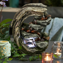 Load image into Gallery viewer, Stone Waterfall Fountain with 4 Wt LEDs
